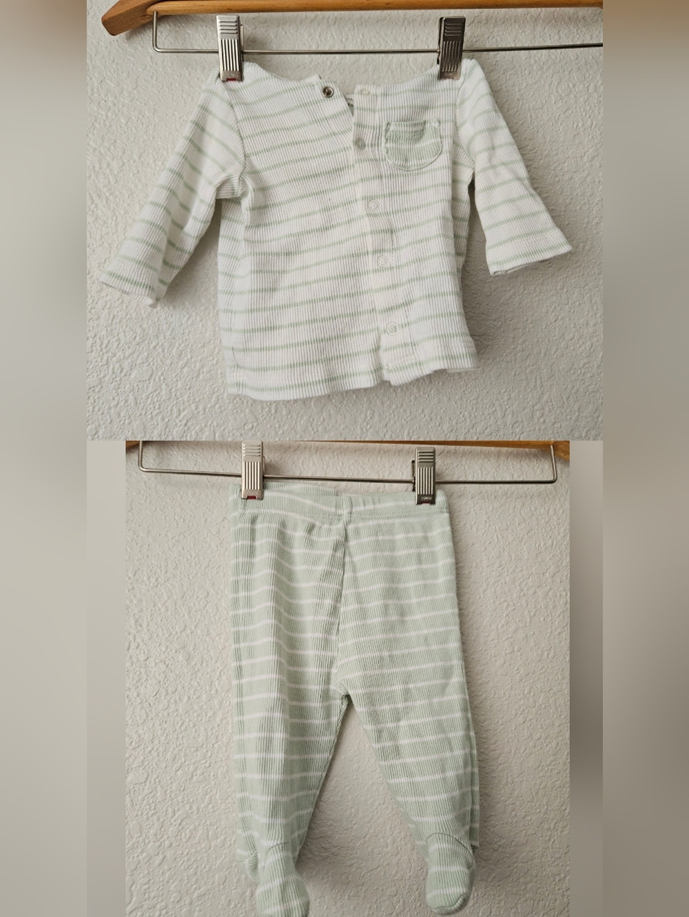 little me 100% organic weer cotton matching set, newborn